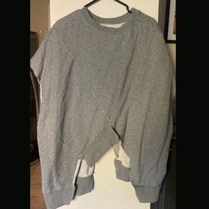 Grey Reconstructed Sweatshirt Tunic
